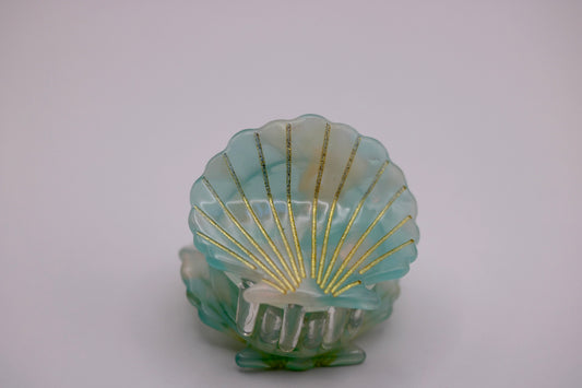Sea Glass Scallop Hair Clip