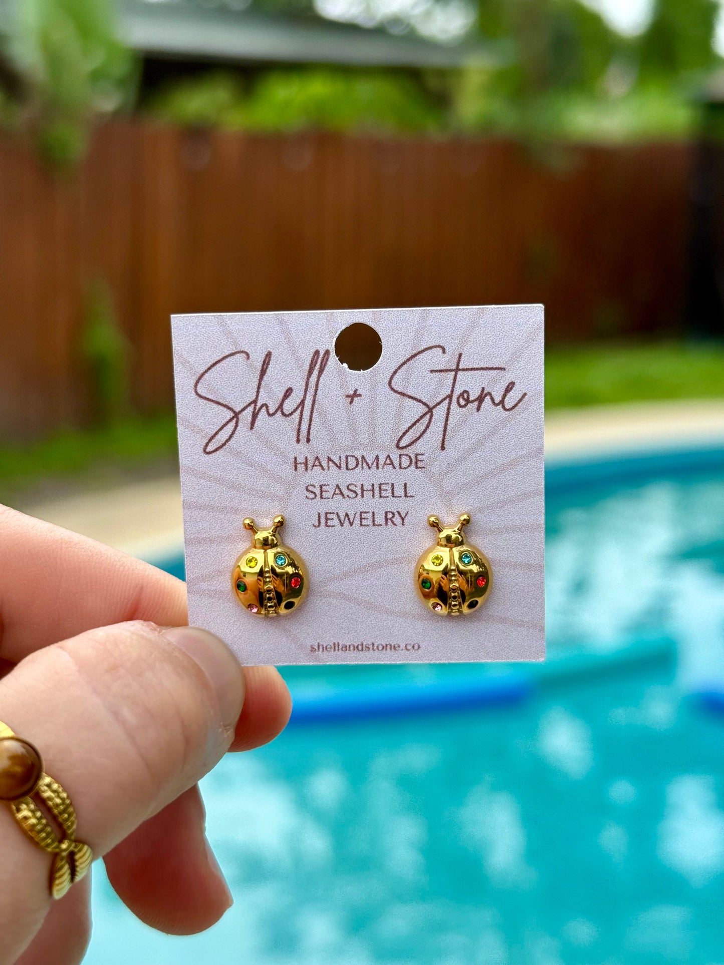 Lucky Lady Bug Studs