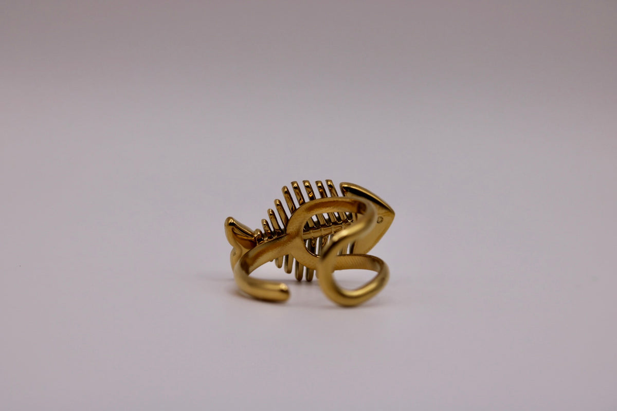 The Golden Fishbone Ring