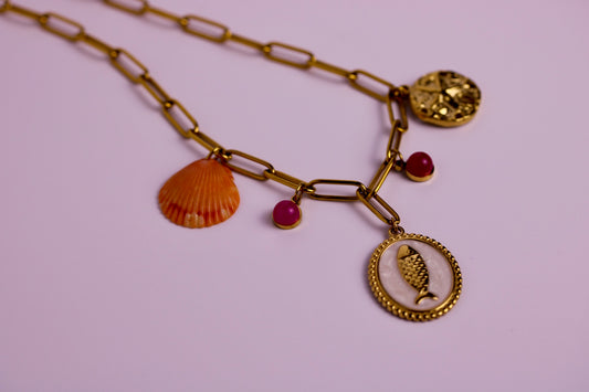 Venice Seashell Charm Necklace