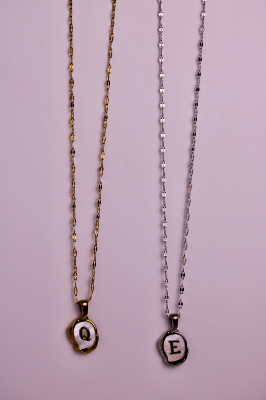 The Seaside Initial Necklace - Current Chain Edition