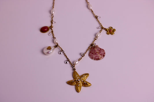 Sweetheart Seashell Charm Necklace