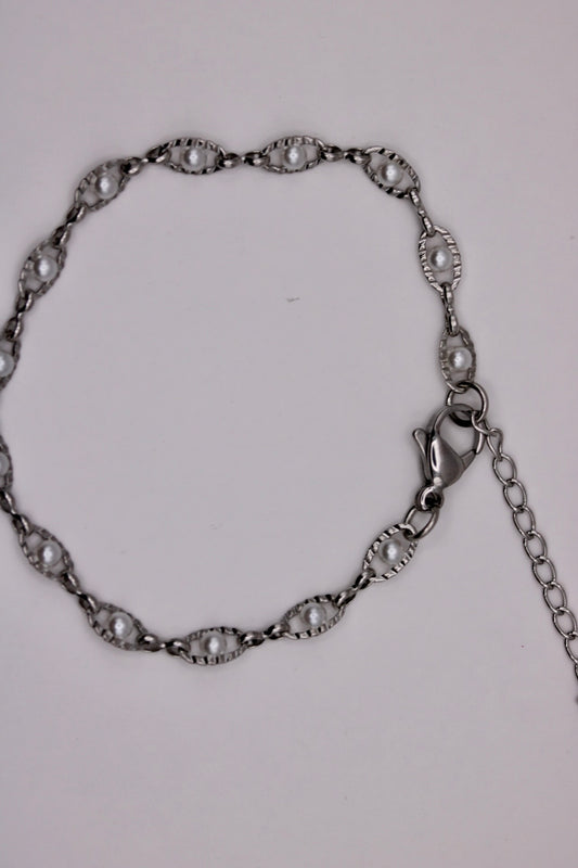 Pearl Theory Bracelet in Silver + Gold