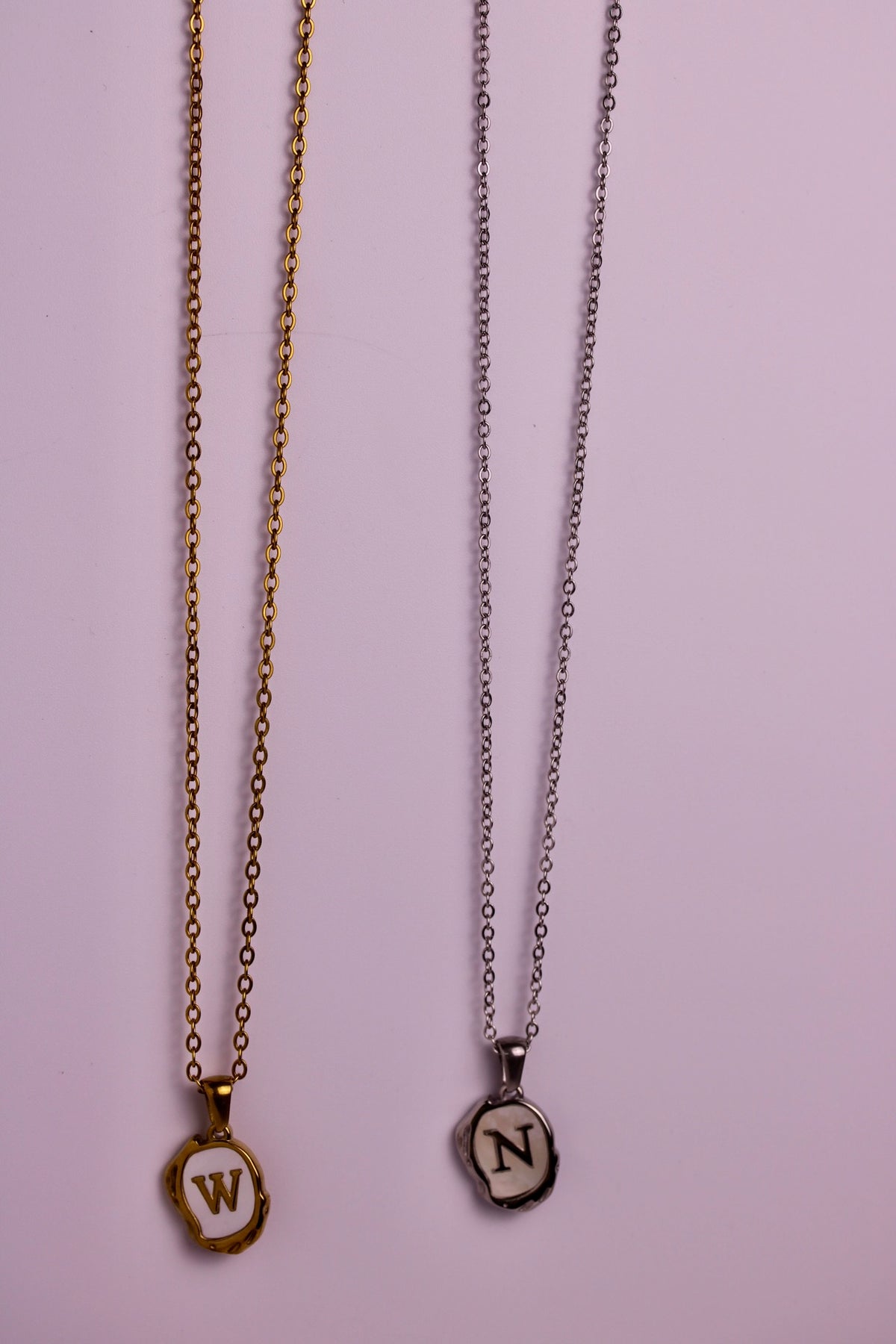 The Seaside Initial Necklace - Salty Chain Edition