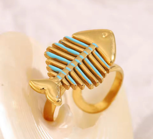 Gilded Gills Ring