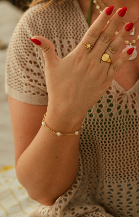 Seafoam + Shine Pearl Bracelet