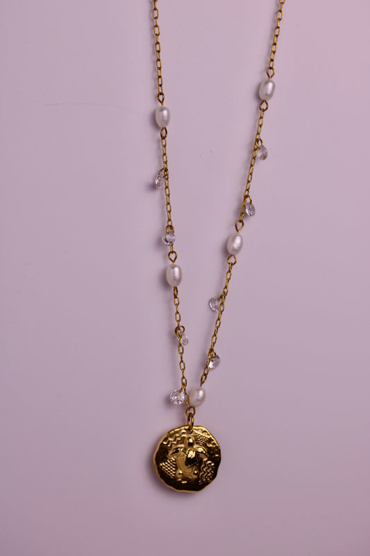 Sea Turtle Dancing Pearls Necklace