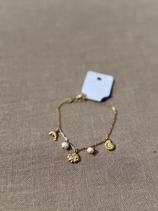 Coast + Charm Bracelet in Silver + Gold