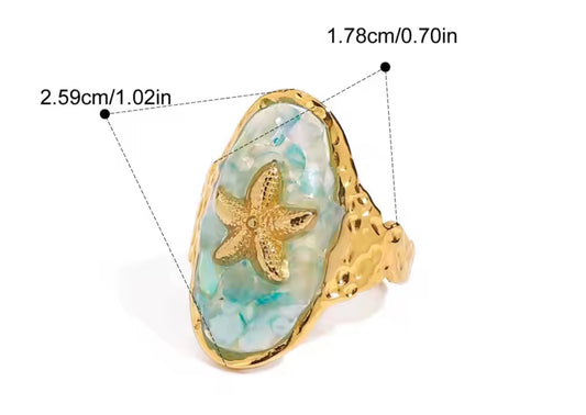 Summer Crush Starfish Ring