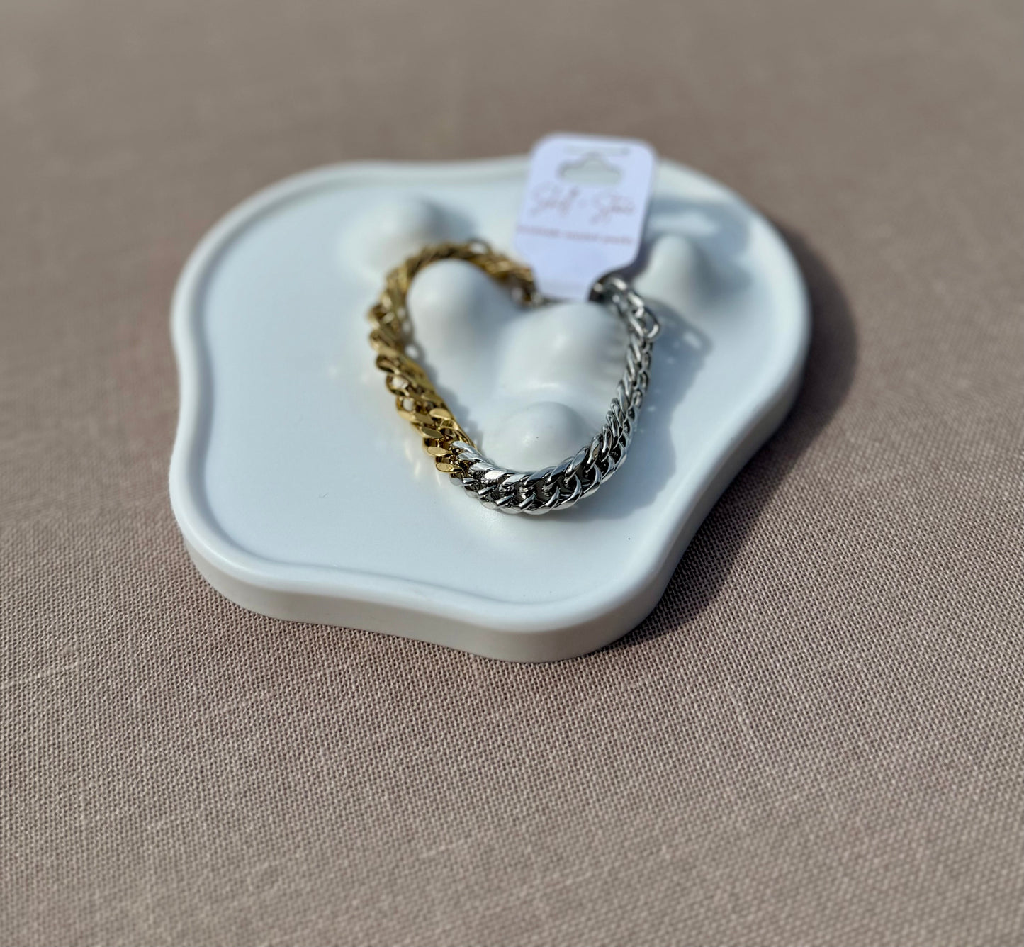 Two Toned Tiebreaker Bracelet