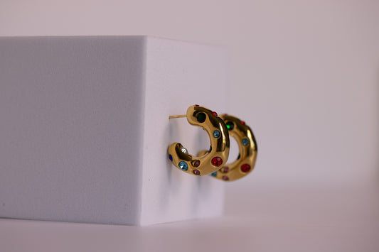 Shimmer Crest Hoops — Sunrise