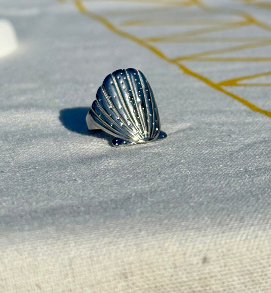Shoreline Ring in Silver + Gold