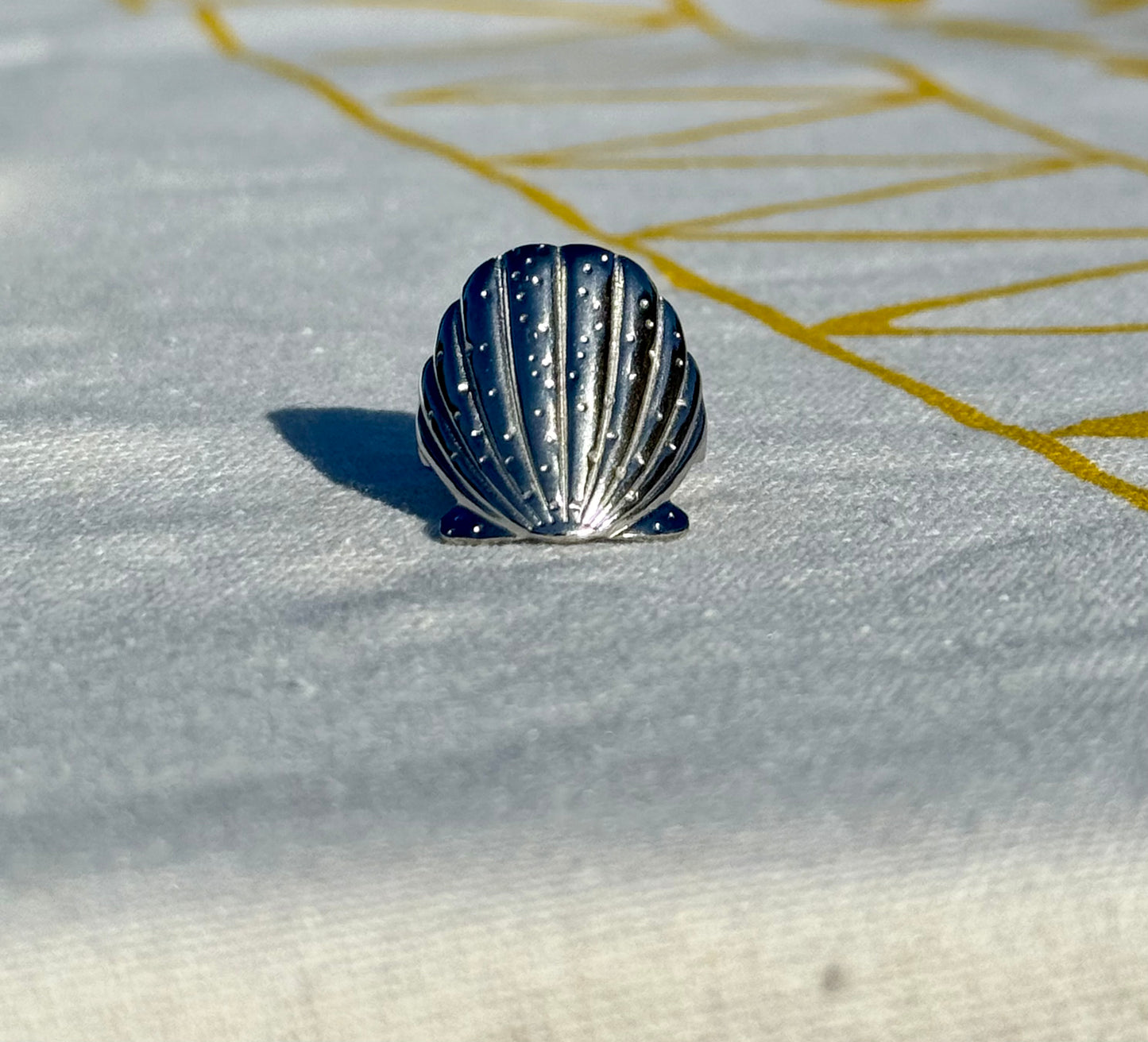 Shoreline Ring in Silver + Gold