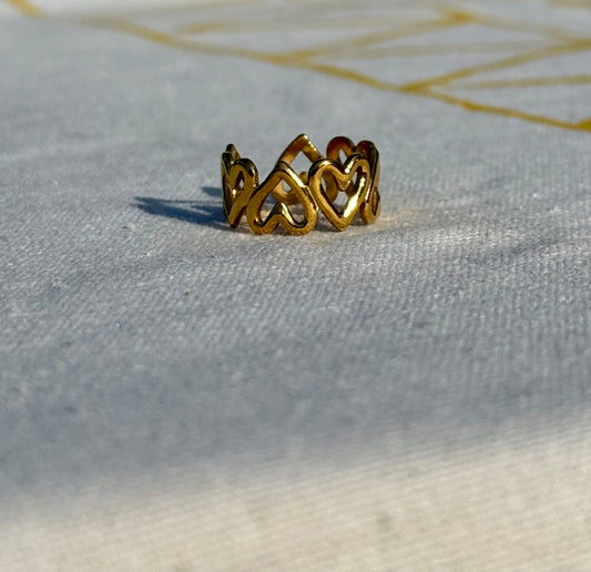 Love Eternity Ring in Silver + Gold