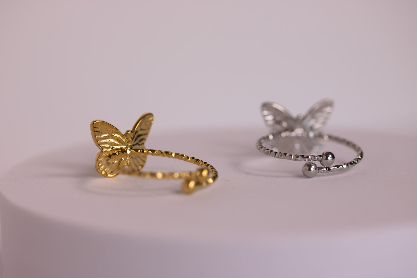 Butterfly Ring in Silver + Gold