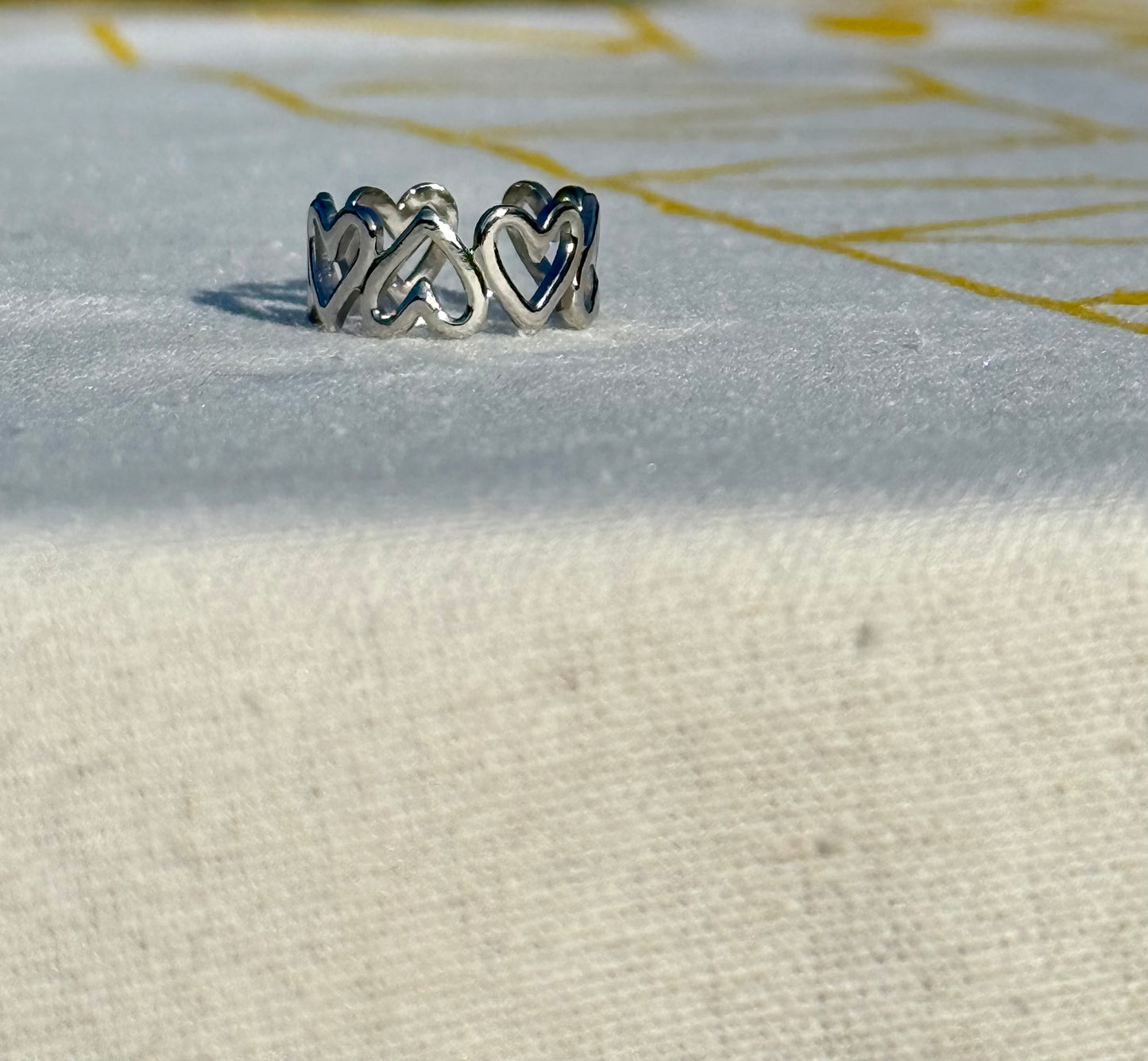 Love Eternity Ring in Silver + Gold