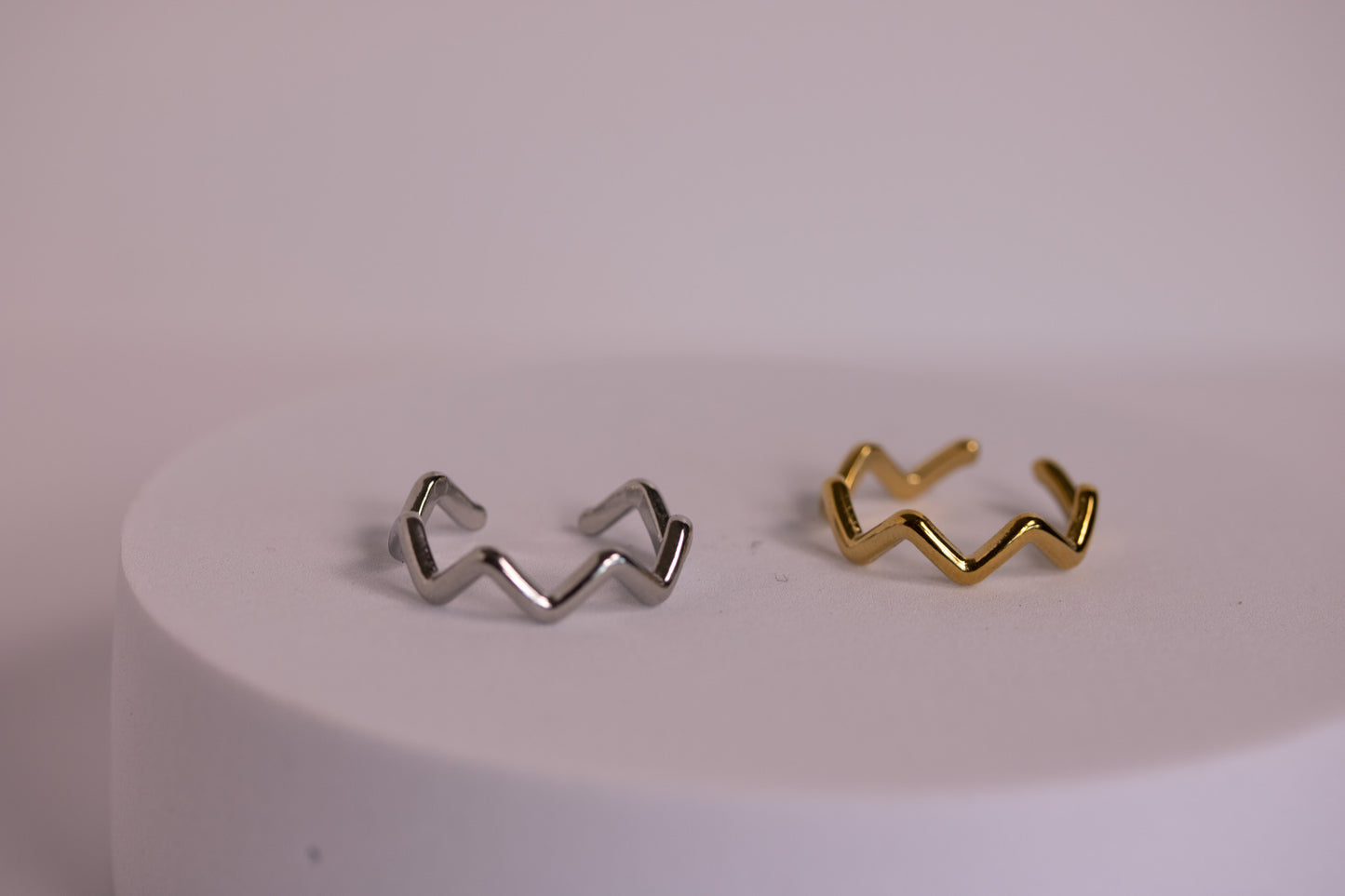 Swell Ring in Silver + Gold