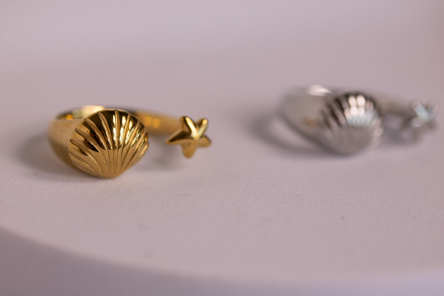 Seamist Ring in Silver + Gold