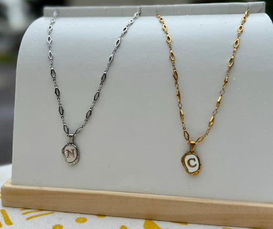 The Seaside Initial Necklace - Vintage Voyage Edition