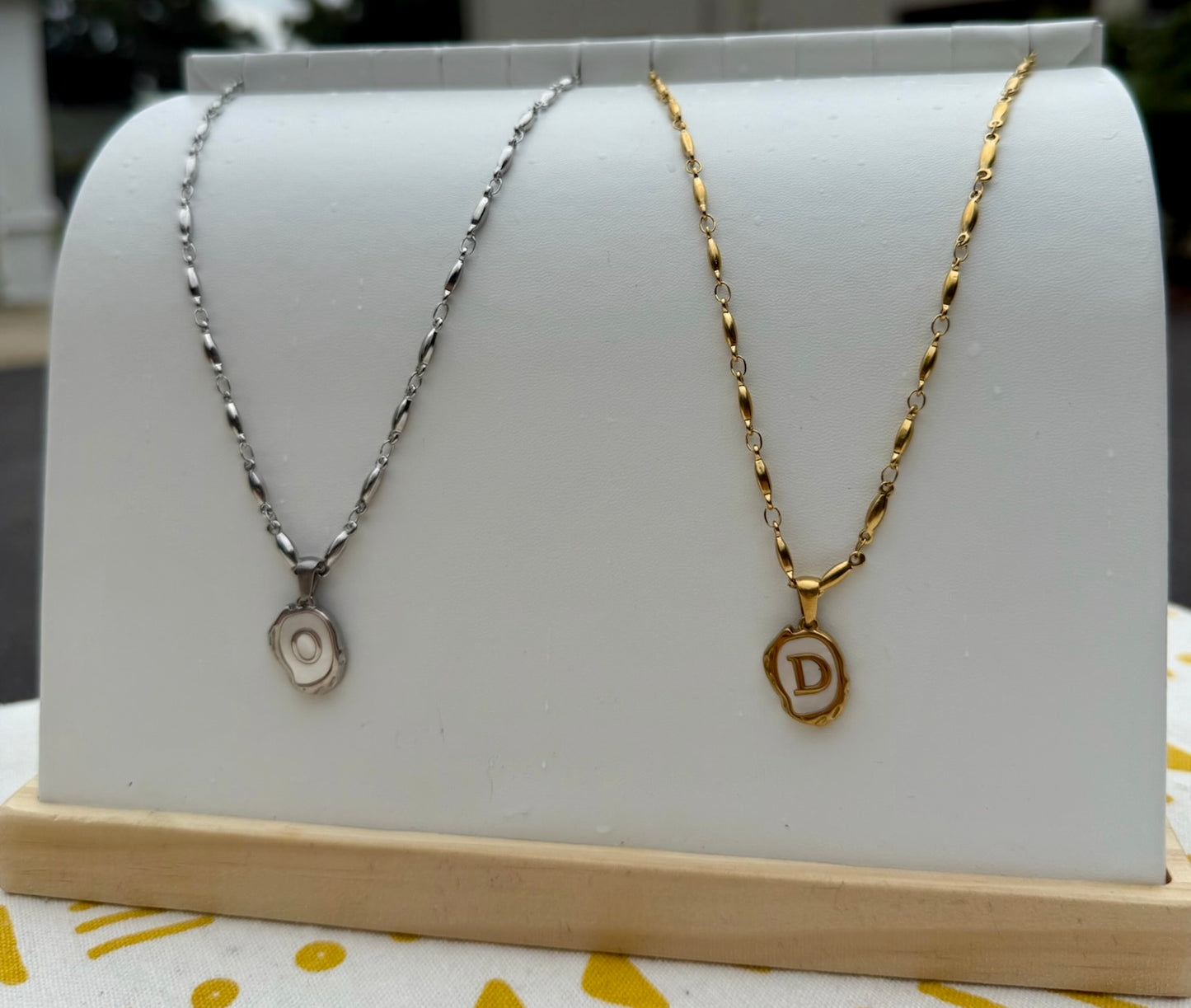 The Seaside Initial Necklace - Bayside Glow Edition