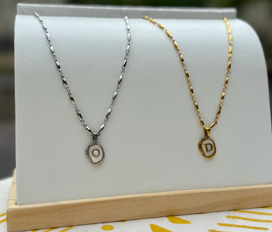 The Seaside Initial Necklace - Bayside Glow Edition