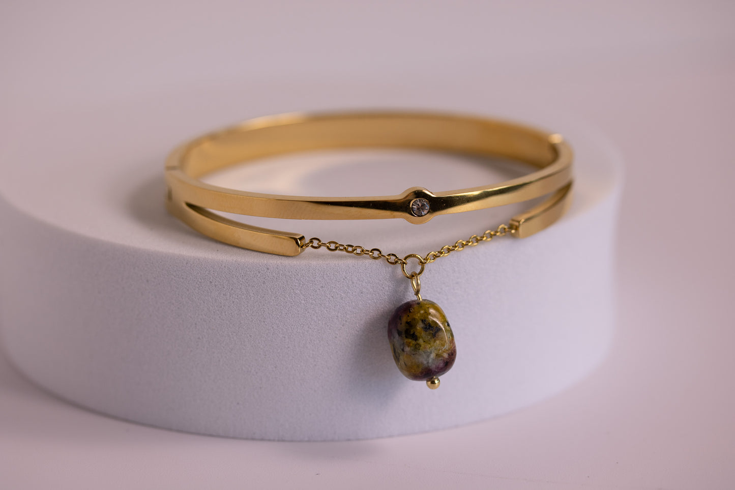 Shoreline Charm Bangle in Green + Blue