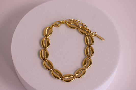 Cowrie Bracelet in Gold, Silver, and Two Toned