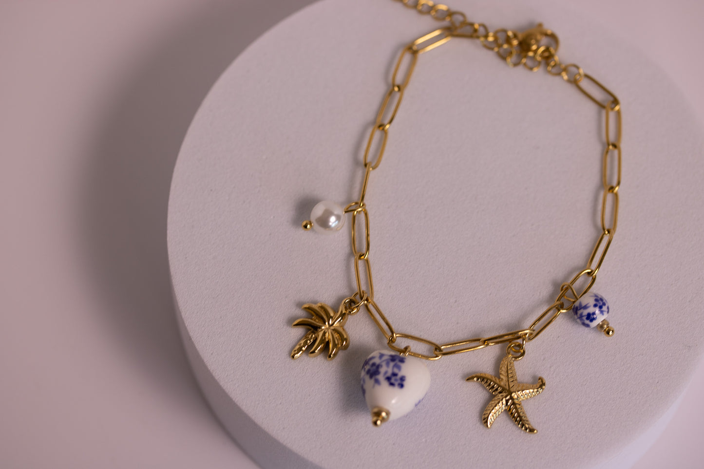 Coastal Ceramic Charm Bracelet