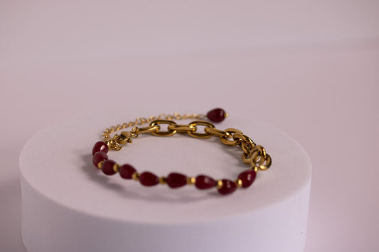 The Maren Garnet Chain Bracelet