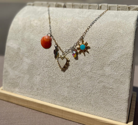 The Charmed Necklace- Desert Meets Sea Two Toned Edition