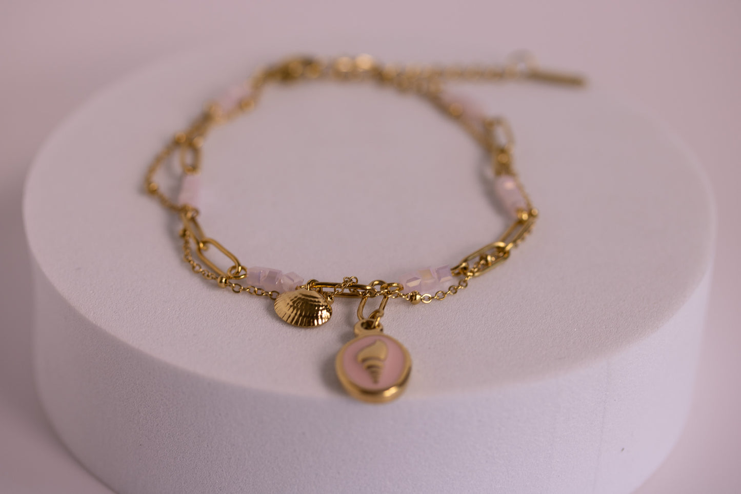 The Seashell Link Charm Bracelet