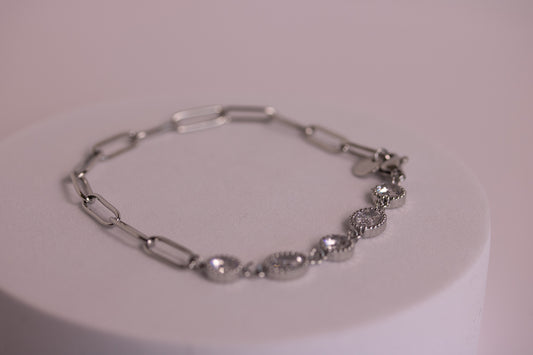 Seaglow Link Bracelet in Silver + Gold