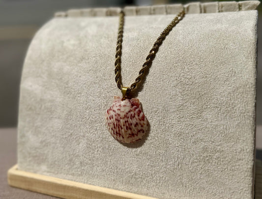 The Braid Necklace - Crimson Seashell Edition