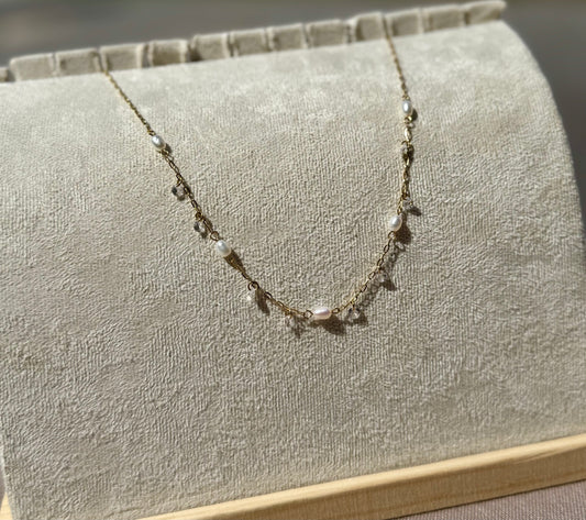 Driftglass + Pearl Necklace