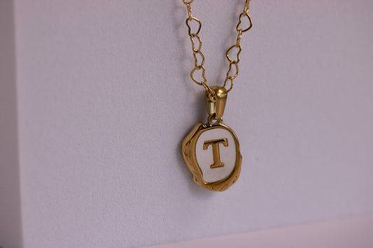 The Seaside Initial Necklace - Lover Chain Edition