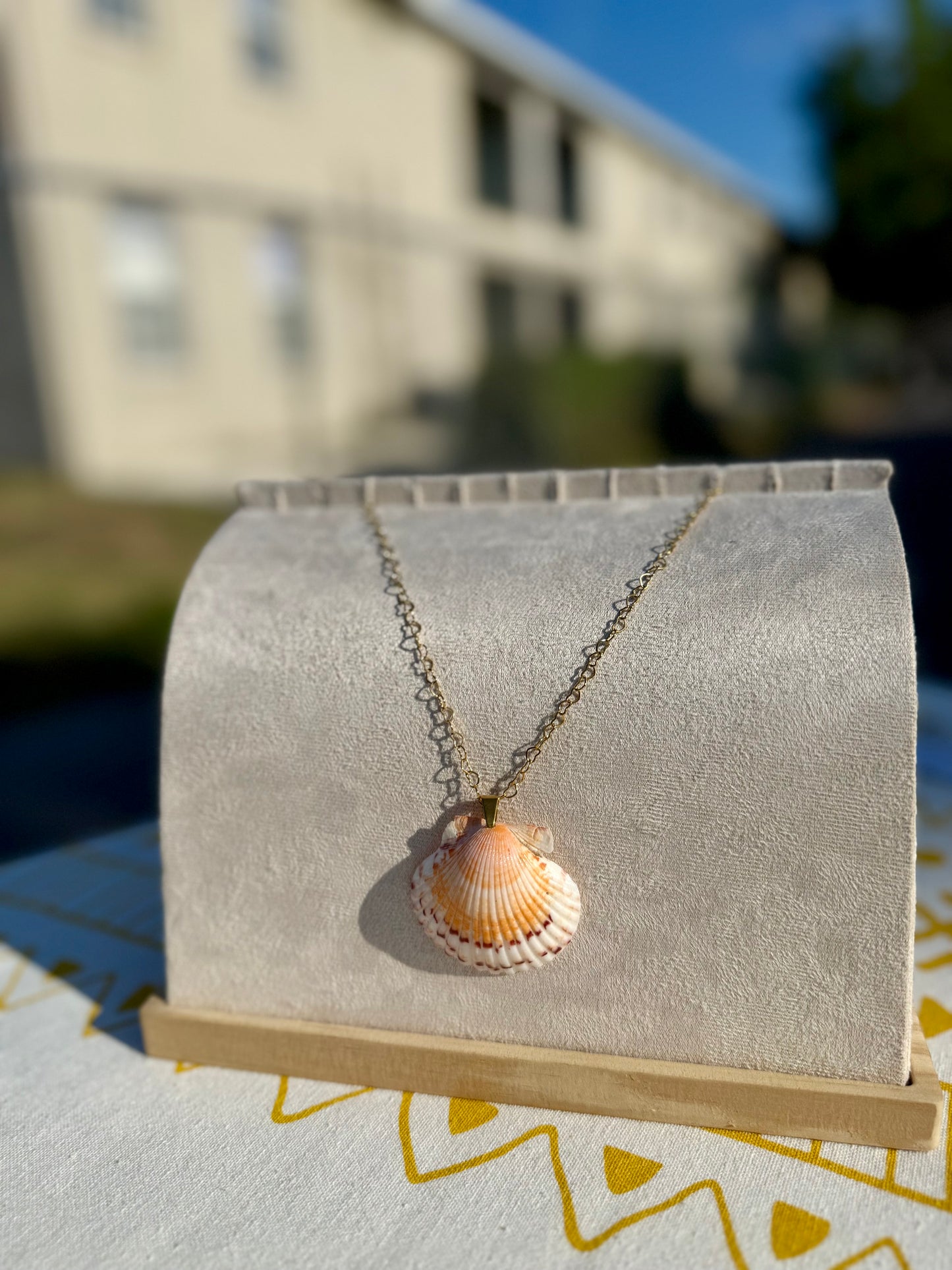 The Lover Necklace- Rare Orange Seashell