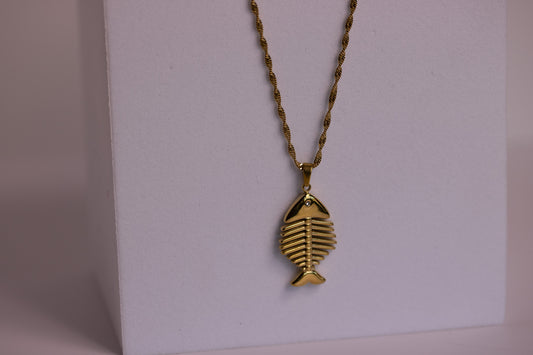 Golden Fishbone Necklace