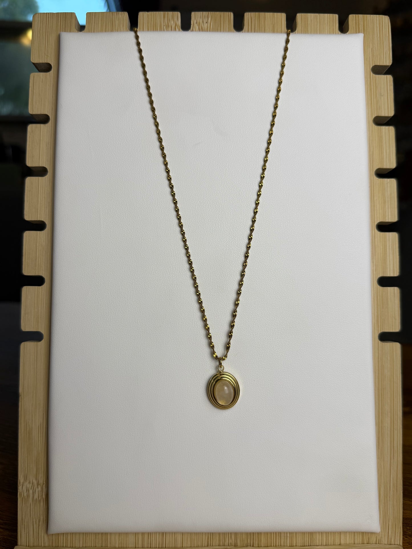 Quartz + Singapore Necklace
