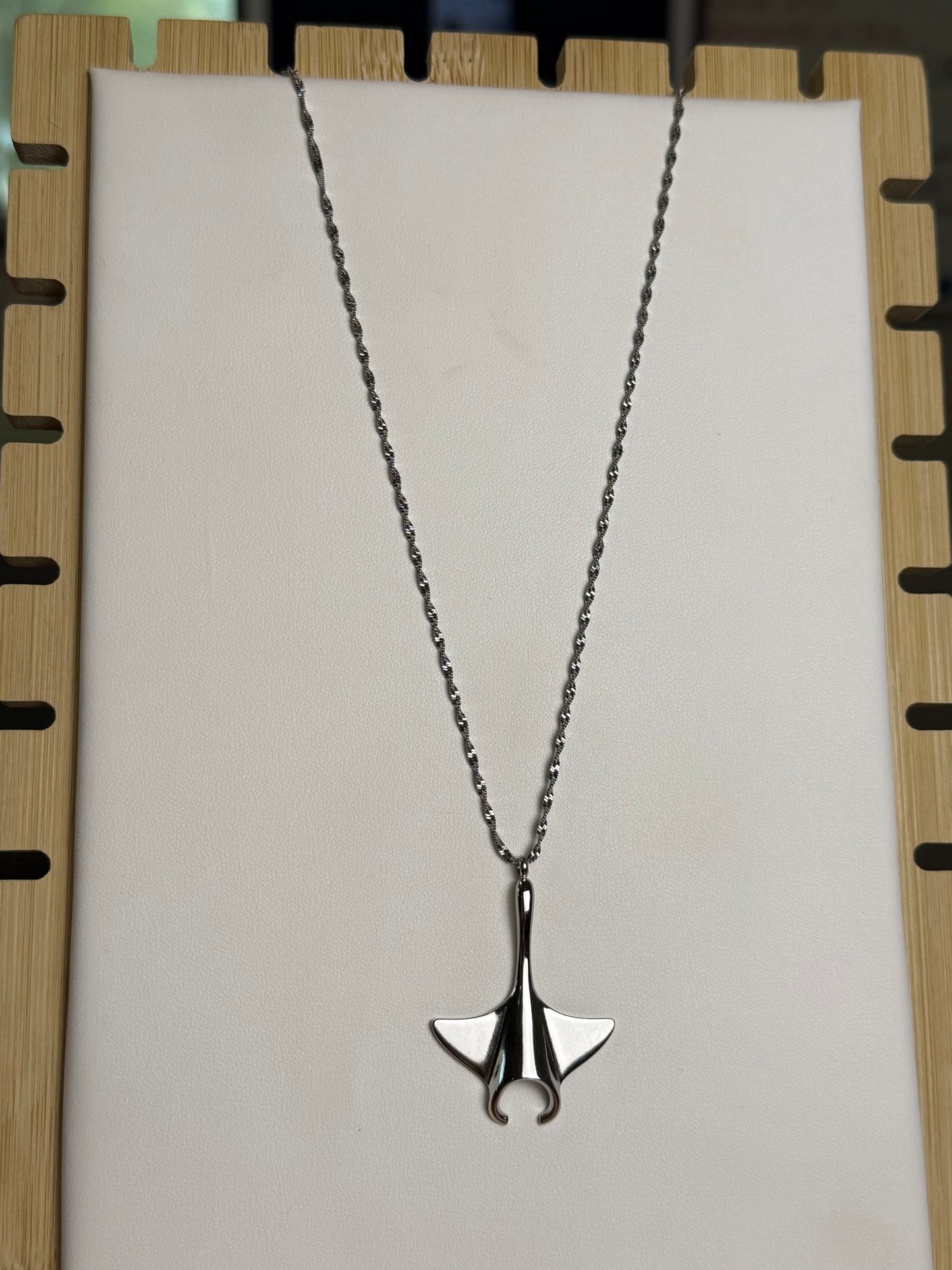 Manta Ray Charm + Singapore Necklace