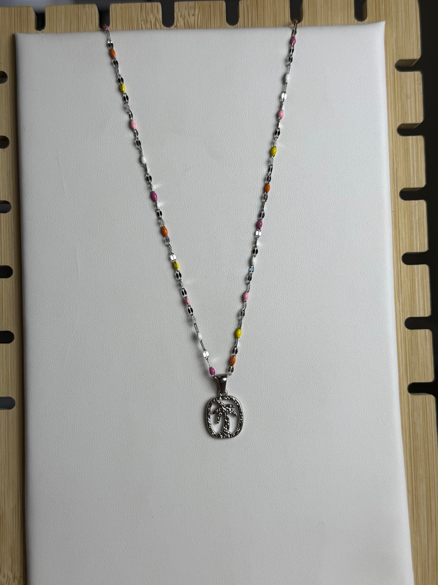 Saltwater Confetti Palm Necklace