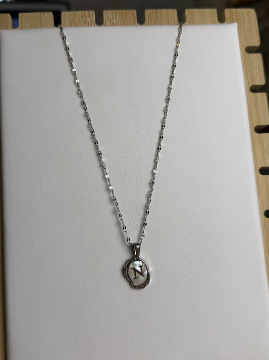 The Seaside Initial Necklace - Current Chain Edition