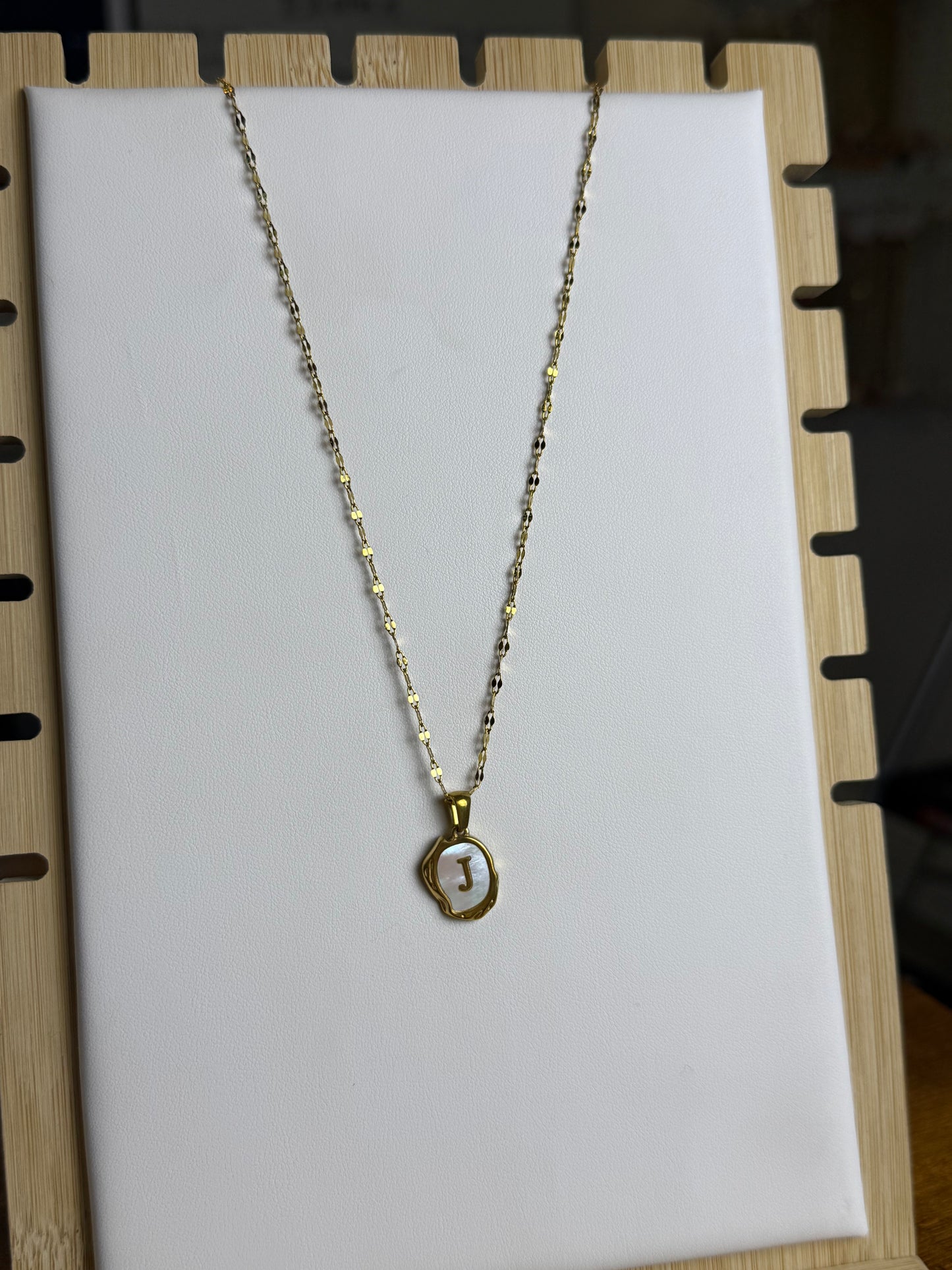 The Seaside Initial Necklace - Current Chain Edition