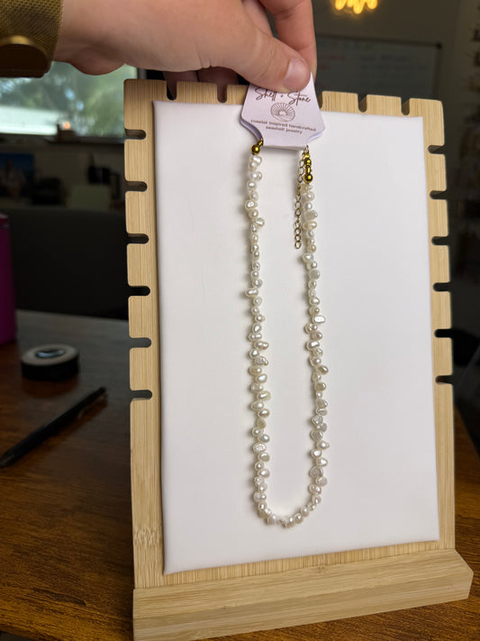 Asymmetrical Pearl Necklace