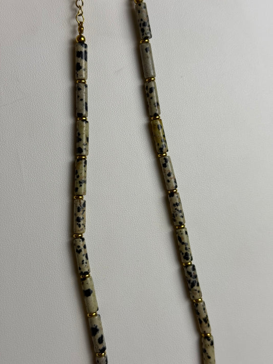 Dalmatian Jasper Beaded Necklace
