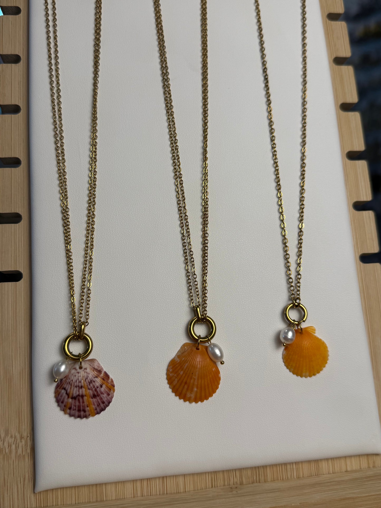 Seashell Necklace on Pearl Cove Chain