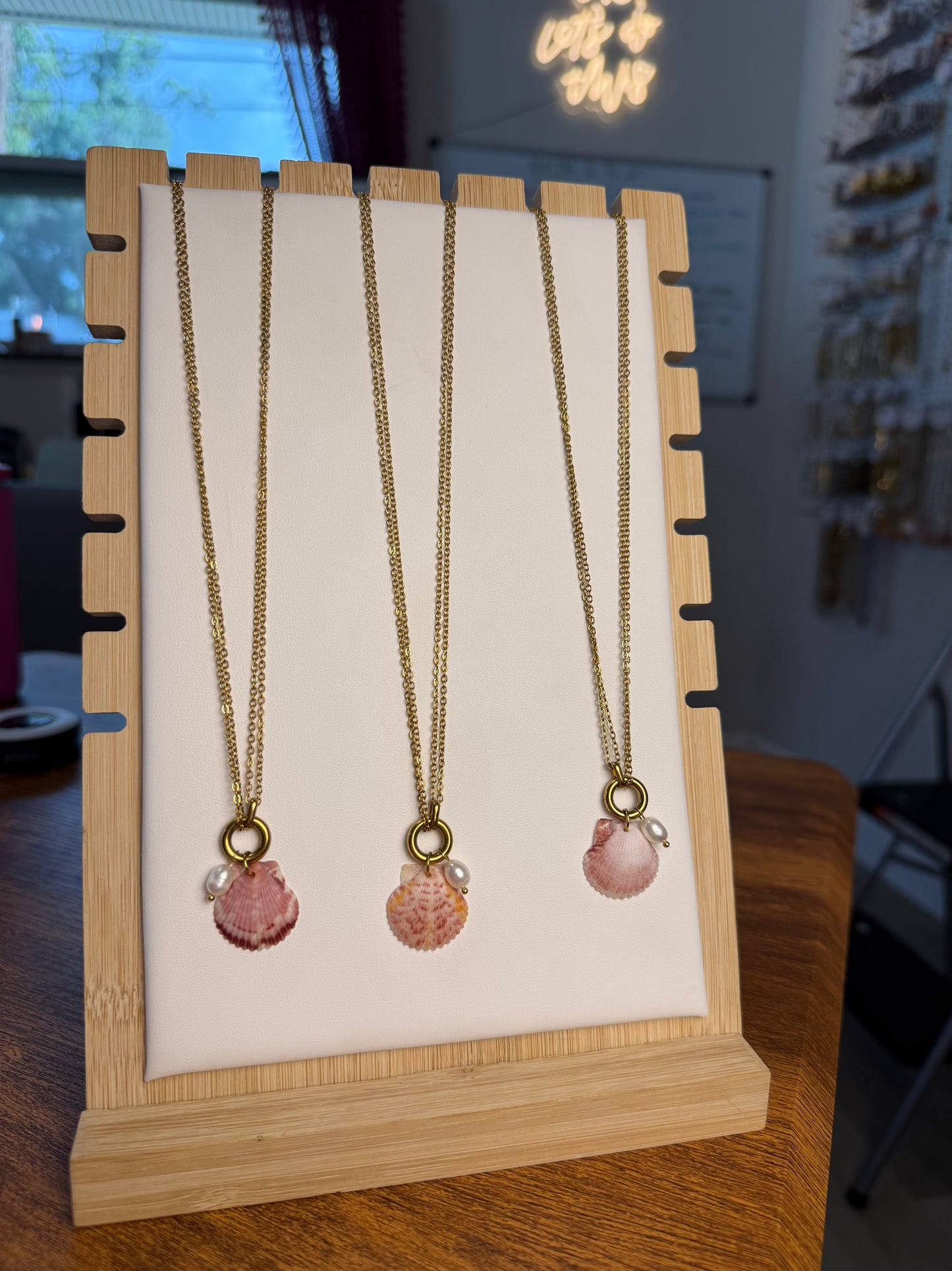 Seashell Necklace on Pearl Cove Chain