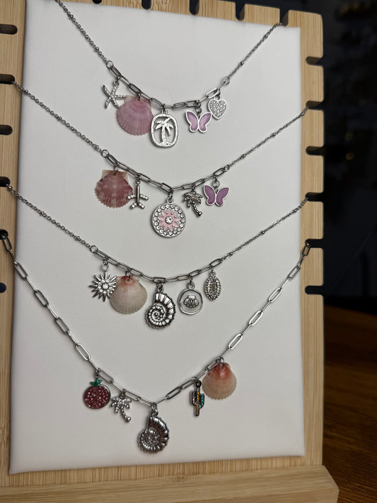 Various Charm Necklaces - Silver Edition