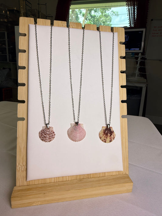 Seashell Necklace on Silver Salty Chain