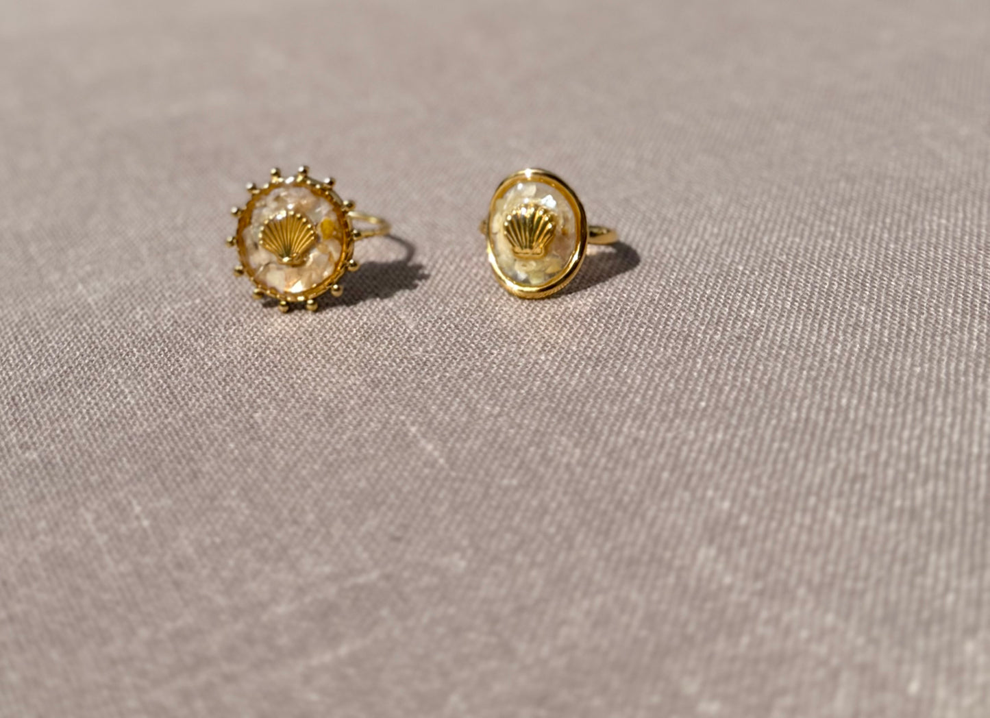 Alivia Crushed Shell Ring