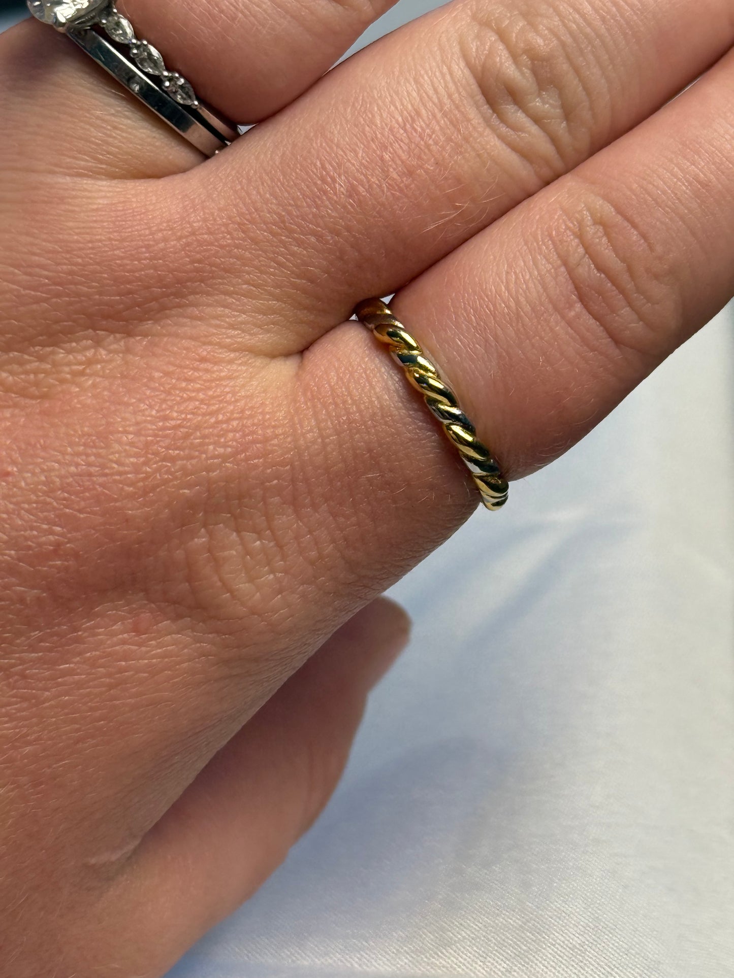 Two Toned Twist Ring